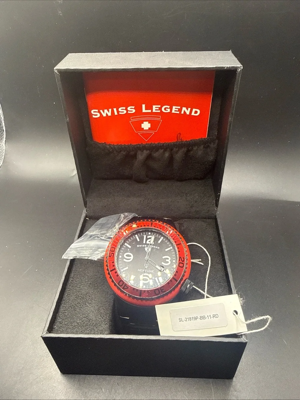 Swiss Legend Men's Neptune Watch in Red and Black